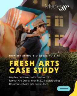 Our work with @freshartsorg and the @artsdistricthou started nearly a decade ago. Here’s a glimpse of how we helped bring Arts District Month to life with their all-star team 🌟!